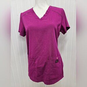 Purple Betsey Johnson Scrub Top S